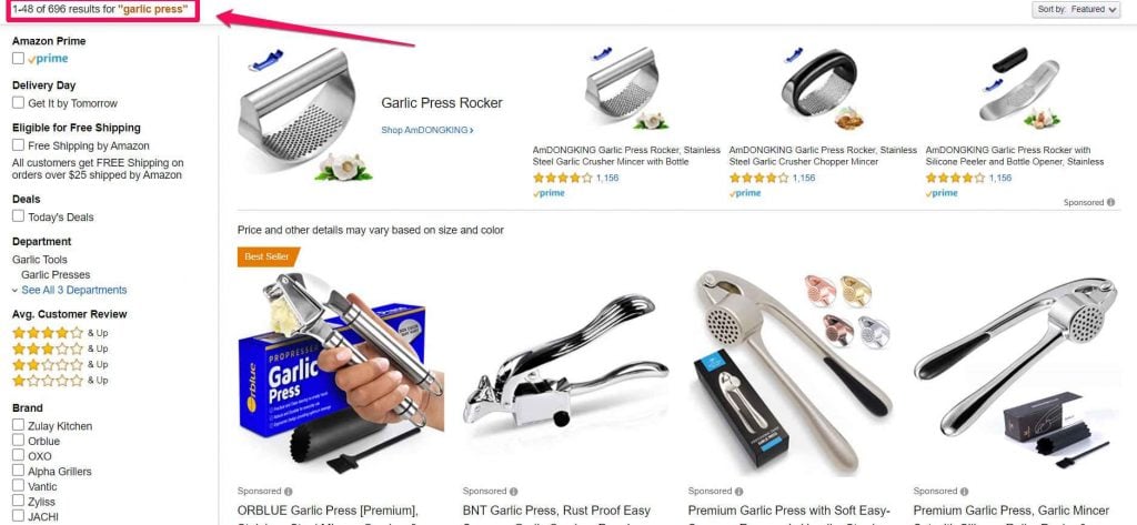 Amazon Search of "Garlic Press" shows there are almost 700 different garlic presses available.